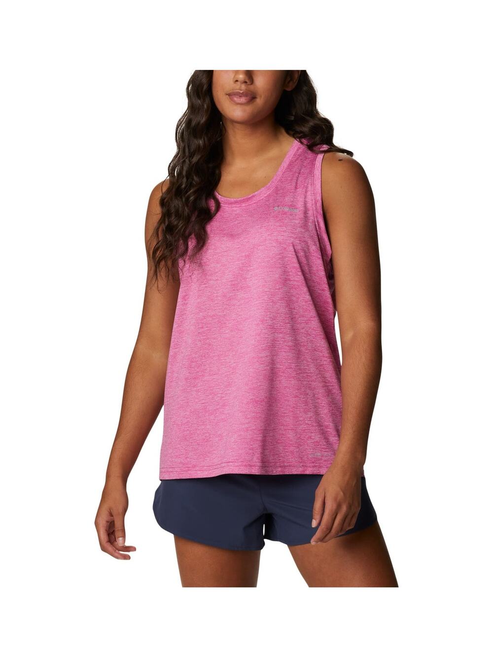 Columbia Women Hike Tank Wild Fuchsia Heather Plus Size 1X